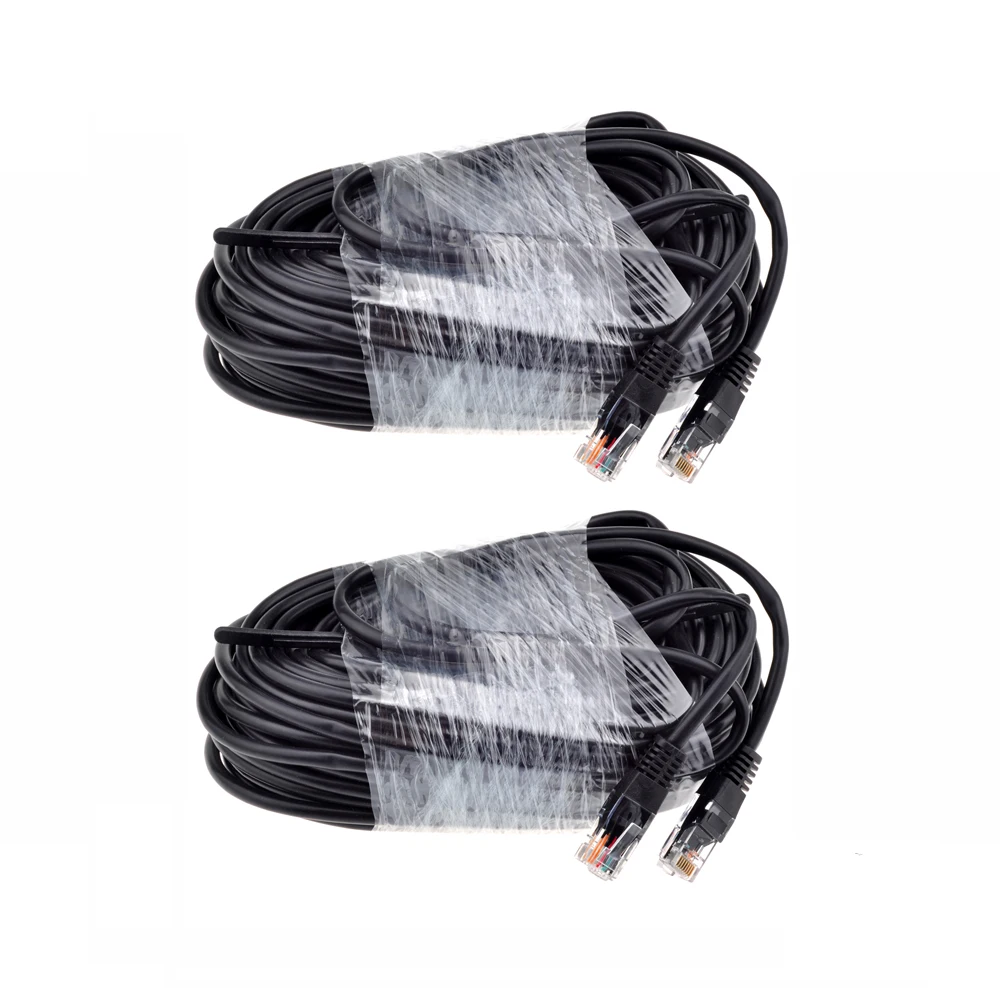 Gadinan 2pcs RJ45 CAT5E CAT5 LAN Ethernet Network Cable Black 20M 60ft special for IP PoE Camera System Set Kit
Gadinan 2pcs RJ45 CAT5E CAT5 LAN Ethernet Network Cable Black 20M 60ft special for IP PoE Camera System Set Kit