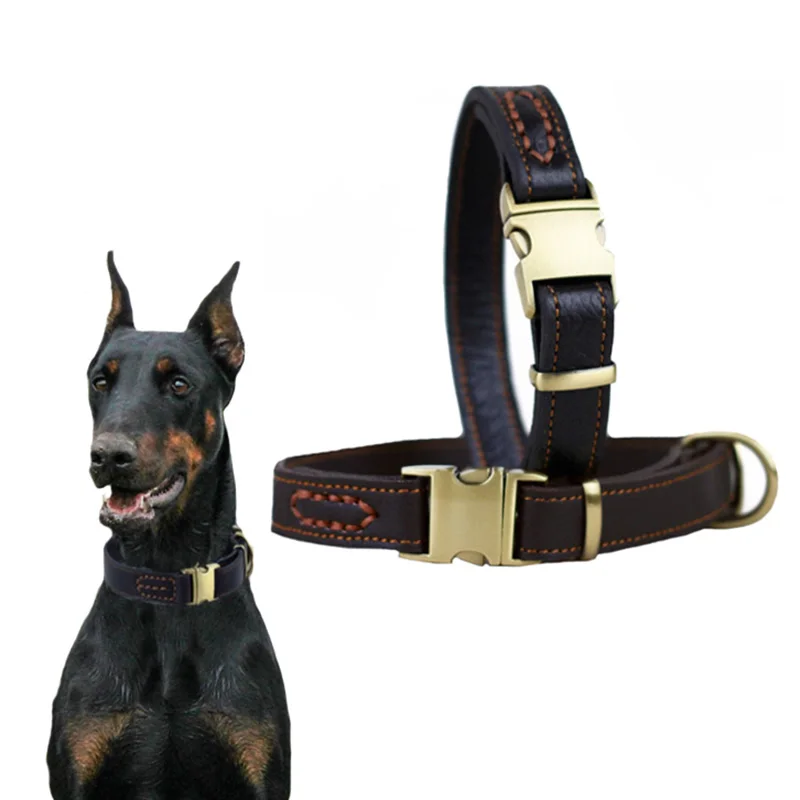 Retro Pet Dog Genuine Leather Collars for Small Medium Large Dogs Colar Material Glossy Buckle Leash Collar Size S M L
Retro Pet Dog Genuine Leather Collars for Small Medium Large Dogs Colar Material Glossy Buckle Leash Collar Size S M L
