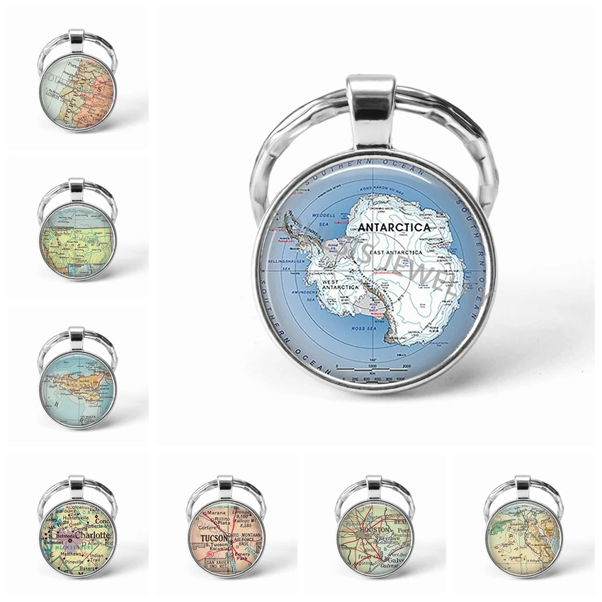 2018 Newest Metal Key Chains Handmade Vintage Antarctic World Map Earth Geography Key Chain Glass Dome Keychains for Men Women
2018 Newest Metal Key Chains Handmade Vintage Antarctic World Map Earth Geography Key Chain Glass Dome Keychains for Men Women