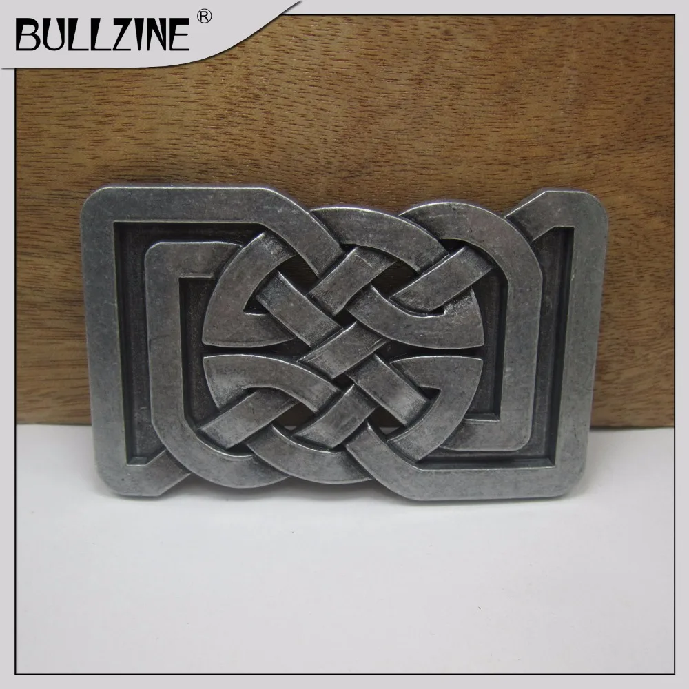 The Bullzine western celtic knot belt buckle with pewter finish FP-03389 suit for 4cm width snap on belt
The Bullzine western celtic knot belt buckle with pewter finish FP-03389 suit for 4cm width snap on belt