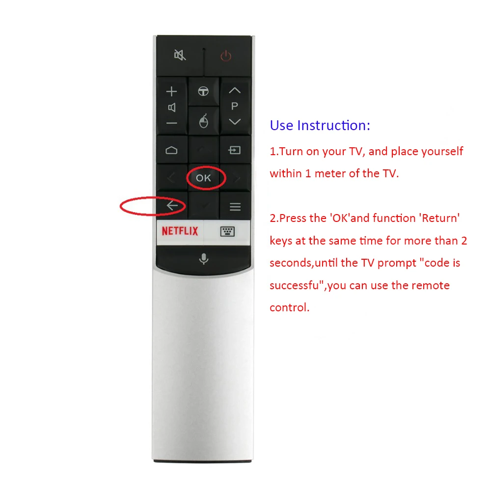 New voice search remote control RC602S RC602 ARC602S fits for TCL TV C70 X1 P60 and X2 Series UHD Series 2017 49C2US U49C7006
New voice search remote control RC602S RC602 ARC602S fits for TCL TV C70 X1 P60 and X2 Series UHD Series 2017 49C2US U49C7006