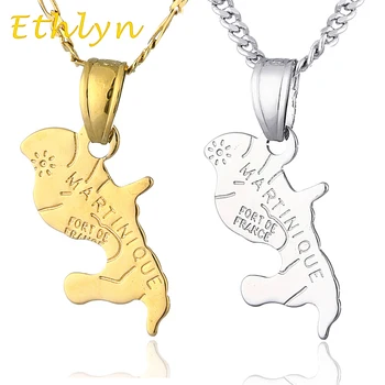 Ethlyn map of Martinique pendant & 45cm/60cm necklace yellow white gold /Gold Color country map Martinique jewelry P32
Ethlyn map of Martinique pendant & 45cm/60cm necklace yellow white gold /Gold Color country map Martinique jewelry P32