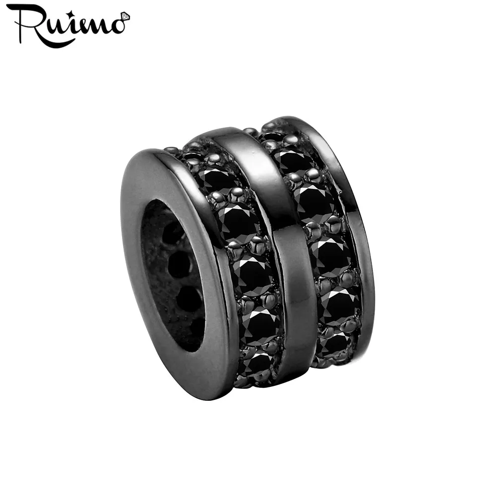 RUIMO Luxury Black Rose Gold Spacer Beads For DIY Beaded Bracelets Jewelry Making Big Hole CZ Charm Tube Beads Accessories 5pcs
RUIMO Luxury Black Rose Gold Spacer Beads For DIY Beaded Bracelets Jewelry Making Big Hole CZ Charm Tube Beads Accessories 5pcs