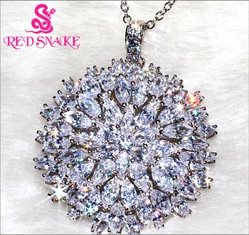 RED SNAKE Brand Product Micro Insert Sun Flower Design Fashion Jewelry Round Pendant for Women 3A Zircon 65 Grain Pebble
RED SNAKE Brand Product Micro Insert Sun Flower Design Fashion Jewelry Round Pendant for Women 3A Zircon 65 Grain Pebble