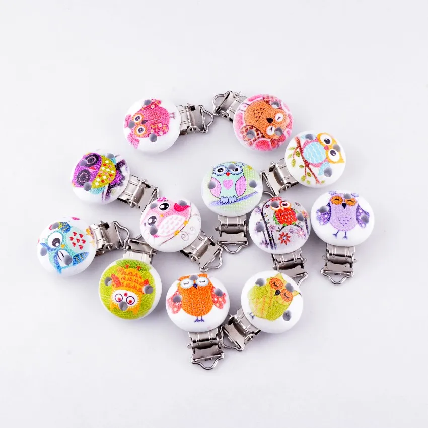 5PCs Baby Pacifier Clips Mixed Animal Owl Pattern White Wood Metal Holders Cute Infant Soother Clasps Accessories 4.4x2.9cm
5PCs Baby Pacifier Clips Mixed Animal Owl Pattern White Wood Metal Holders Cute Infant Soother Clasps Accessories 4.4x2.9cm