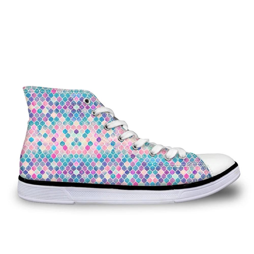 High Top Casual Shoes Woman Vintage moroccan on blue Printed Canvas Shoes for Women Lace-up Flats Ladies Vulcanized Shoes
High Top Casual Shoes Woman Vintage moroccan on blue Printed Canvas Shoes for Women Lace-up Flats Ladies Vulcanized Shoes