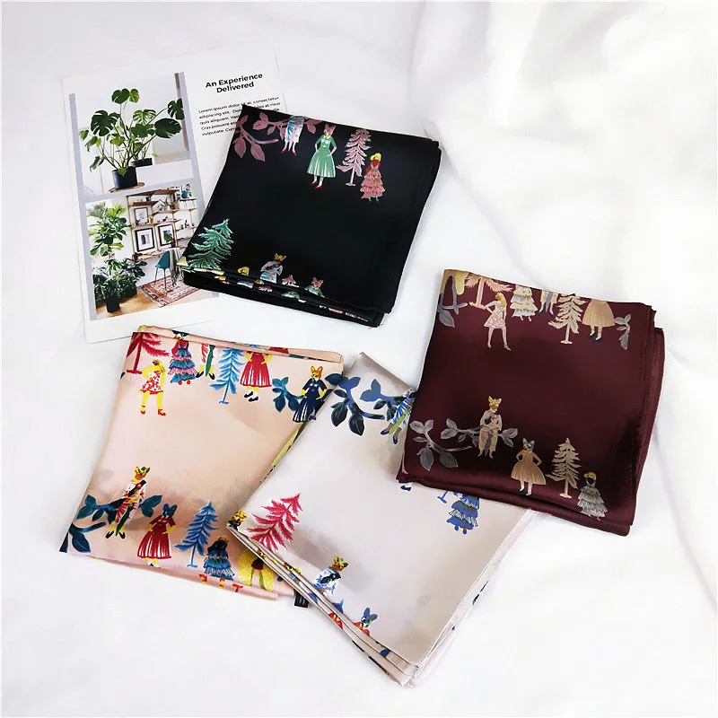 2018 new scarf 70cm cartoon prom pattern print small square scarf unisex all-match fashion headscarf professional OL scarf
2018 new scarf 70cm cartoon prom pattern print small square scarf unisex all-match fashion headscarf professional OL scarf