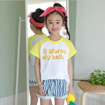 2019 Korean style girls t-shirt short sleeve cotton fashion summer girls top 3-8t B595
2019 Korean style girls t-shirt short sleeve cotton fashion summer girls top 3-8t B595
