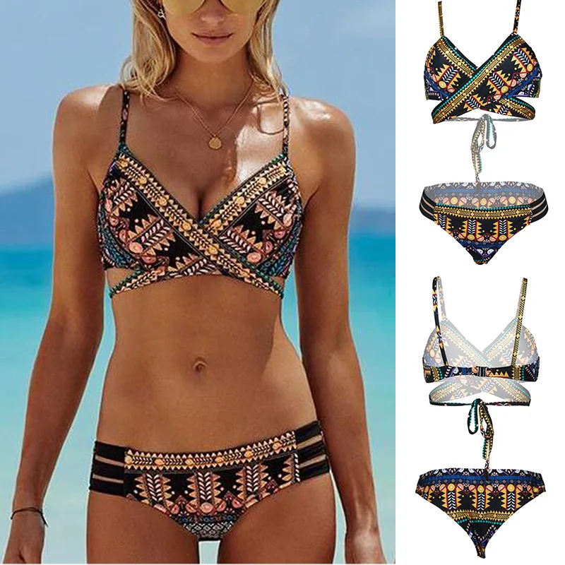 Newly Sexy Bikini Women Retro Floral Print Swimsuits Brazilian Push Up Bandage Set Bathing Suits Swimwear Trikini BFE88
Newly Sexy Bikini Women Retro Floral Print Swimsuits Brazilian Push Up Bandage Set Bathing Suits Swimwear Trikini BFE88
