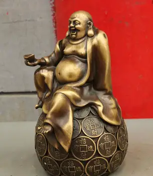 880070207<<<12" China Bronze Sit Wealth Coin Happy Laughing Maitreya Buddha Statue Sculpture
880070207<<<12" China Bronze Sit Wealth Coin Happy Laughing Maitreya Buddha Statue Sculpture