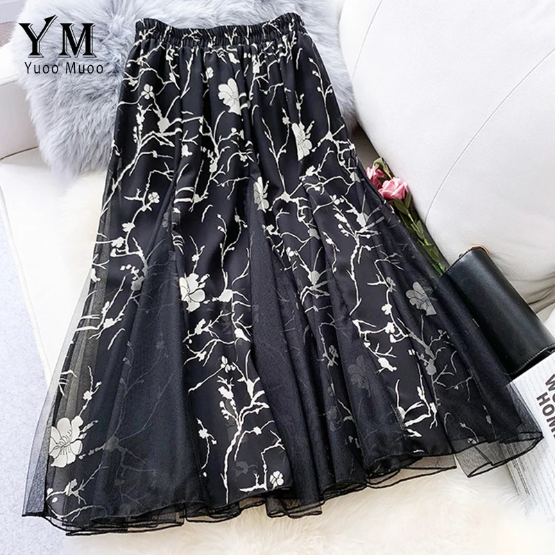 YuooMuoo Design Summer Lace Festival Tulle Skirt 2019 Women Elegant A Line High Waist Mermaid Skirt Vintage Floral Black Skirt
YuooMuoo Design Summer Lace Festival Tulle Skirt 2019 Women Elegant A Line High Waist Mermaid Skirt Vintage Floral Black Skirt