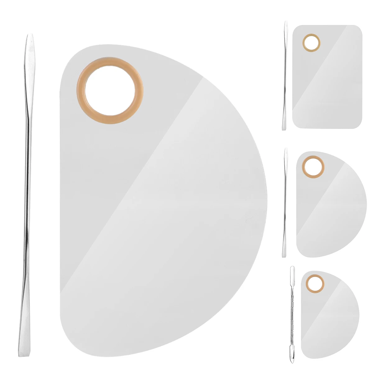 Acrylic Makeup Mixing Palette Nail Stamping Plates Nail Art Lipstick Foundation Eyeshadow Polish Gel Mixing Palette with Spatula
Acrylic Makeup Mixing Palette Nail Stamping Plates Nail Art Lipstick Foundation Eyeshadow Polish Gel Mixing Palette with Spatula
