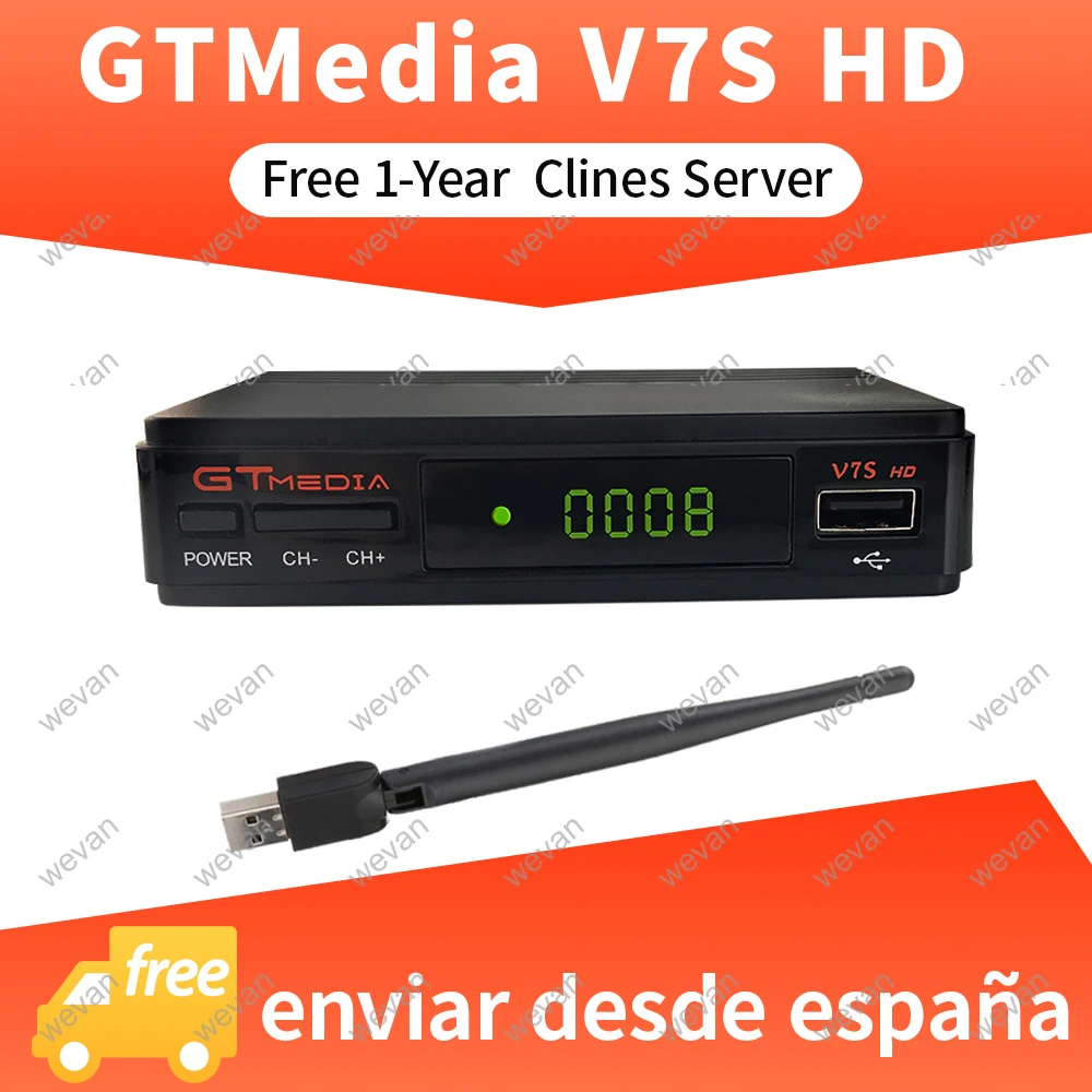 Freesat V7S HD DVB-S/S2 Satellite Receiver Full 1080P+USB WIFI Support YouTube Ccam Europe Spain Cline 1 Year PK FREESA V7 HD
Freesat V7S HD DVB-S/S2 Satellite Receiver Full 1080P+USB WIFI Support YouTube Ccam Europe Spain Cline 1 Year PK FREESA V7 HD