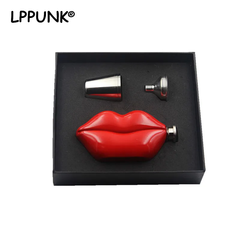 Hot sales mini 5oz Creative Lips whisky liquor flagon portable Stainless steel 304 alcohol vodka hip flask gift box set LPPUNK
Hot sales mini 5oz Creative Lips whisky liquor flagon portable Stainless steel 304 alcohol vodka hip flask gift box set LPPUNK