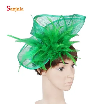Heavy Feathers Elegant Bridal Hats Linen Hats Green Big Hair Decoration for Women Bride Wedding Accessories accesorios boda H202 
Heavy Feathers Elegant Bridal Hats Linen Hats Green Big Hair Decoration for Women Bride Wedding Accessories accesorios boda H202