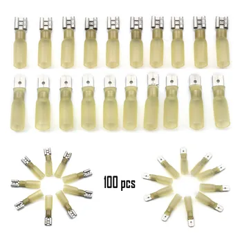 100PCS Female/Male Heat Shrink Terminals Set Assorted 4.0-6.0mm2 Electrical Wiring Insulated Crimp Butt Spade Connector 12-10AWG
100PCS Female/Male Heat Shrink Terminals Set Assorted 4.0-6.0mm2 Electrical Wiring Insulated Crimp Butt Spade Connector 12-10AWG