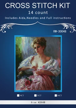 Beautiful Lady Counted Cross Stitch DMC Cross Stitch DIY 14CT Cross-Stitch Kit Handmade Embroidery Needlework
Beautiful Lady Counted Cross Stitch DMC Cross Stitch DIY 14CT Cross-Stitch Kit Handmade Embroidery Needlework