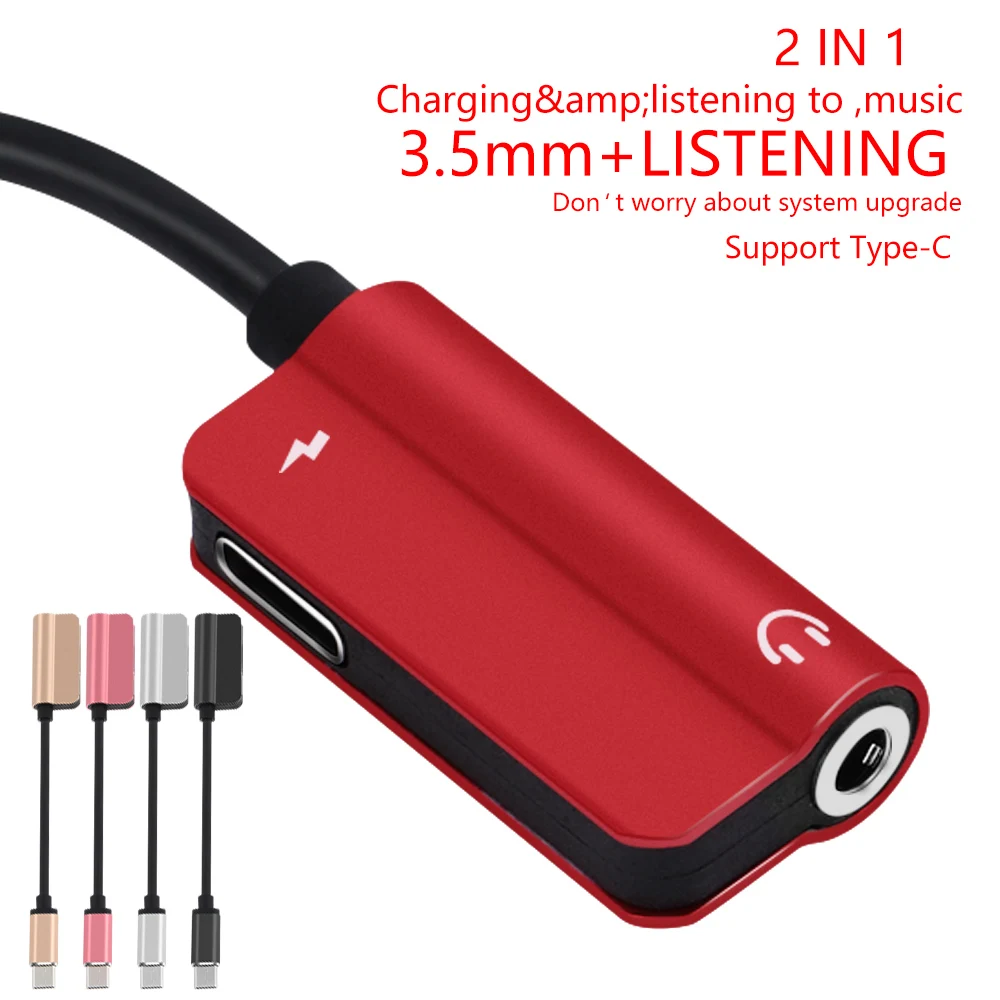 AUX Fast USB C Headphone Jack Type-C Male to Female Splitter Cable To 3.5 Mm 2 In 1 Adapter Audio Convertor for Huawei P20 Pro
AUX Fast USB C Headphone Jack Type-C Male to Female Splitter Cable To 3.5 Mm 2 In 1 Adapter Audio Convertor for Huawei P20 Pro