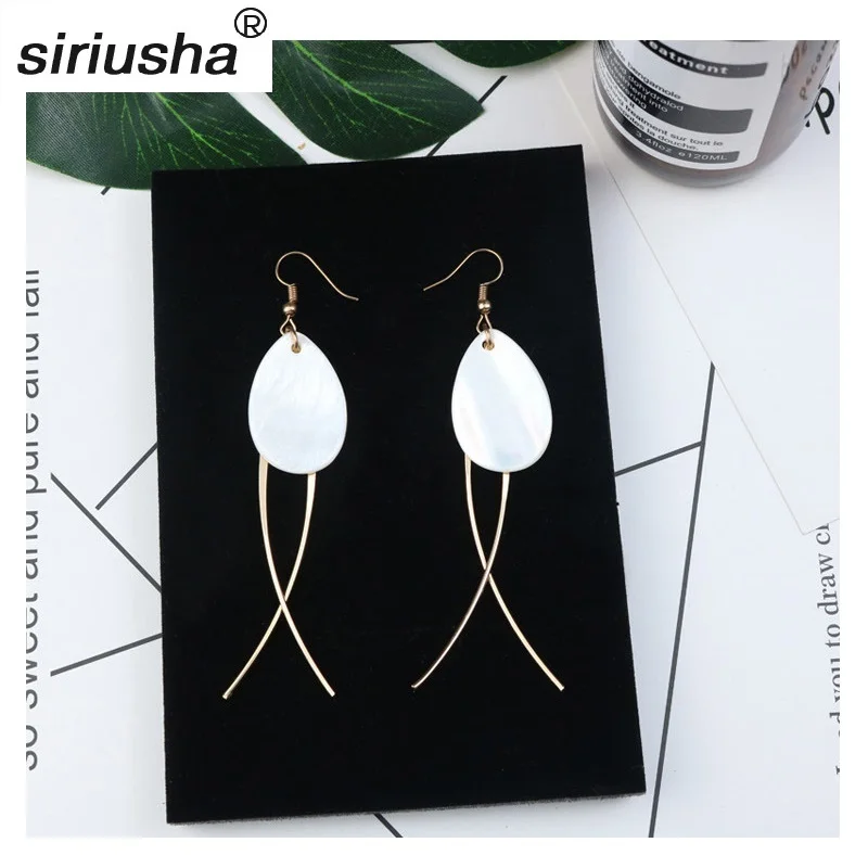 Wholesale Korea Style Geometric White Shell Long Tassel Earrings Square Pearl Asymmetric Ear Jewelry Manufacturer Stock S204
Wholesale Korea Style Geometric White Shell Long Tassel Earrings Square Pearl Asymmetric Ear Jewelry Manufacturer Stock S204
