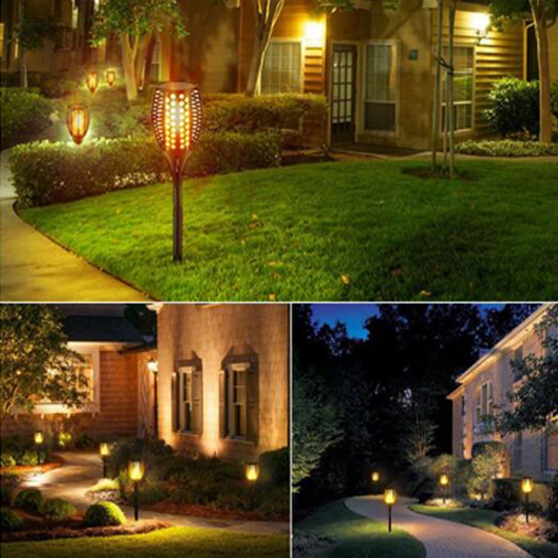 96 LEDs Outdoor LED Solar Lights For Garden Decoration Flame Flickering Solar Lamps For Garden Waterproof Outdoor Lighting IP65 (8)