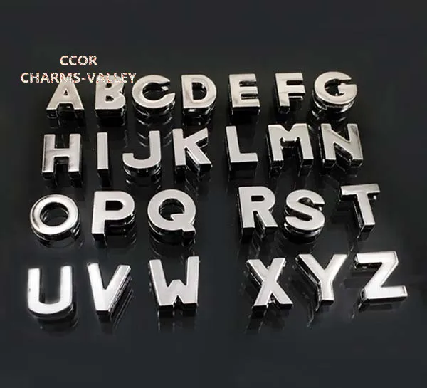 CCOR 26PCS-1300pcs 8MM Smooth Face Chrome A-Z Slide Letters DIY Wristband Pet Dog Name Collars Keychain
CCOR 26PCS-1300pcs 8MM Smooth Face Chrome A-Z Slide Letters DIY Wristband Pet Dog Name Collars Keychain