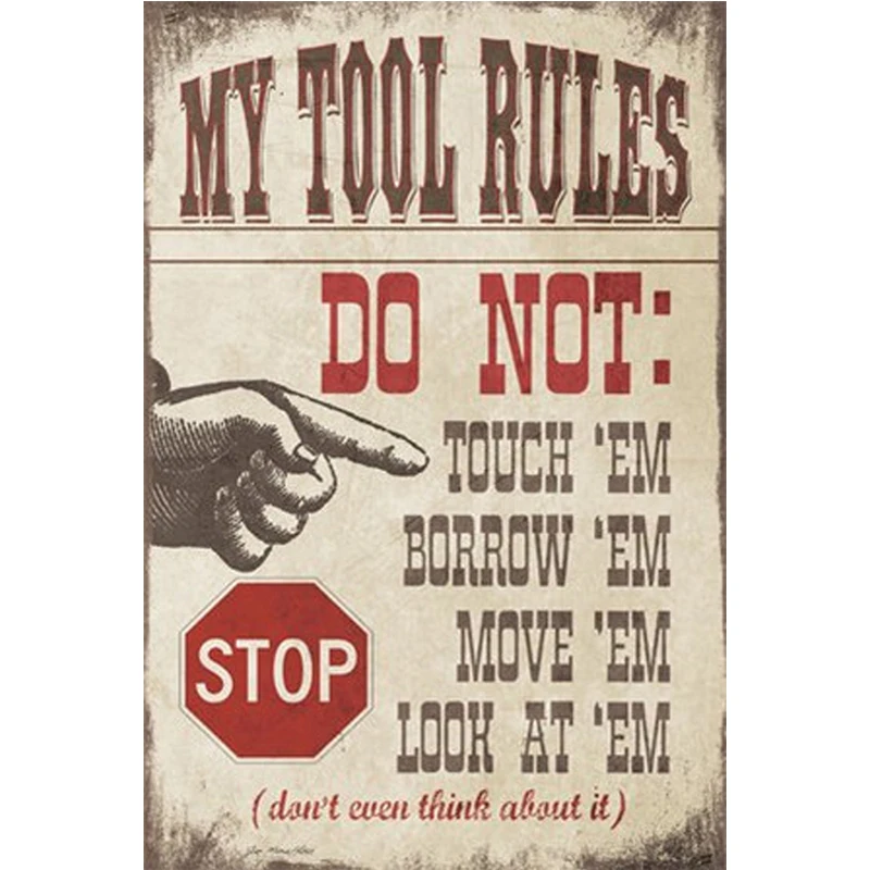 Rule Plaque Sign Vintage Metal Tin Signs Wall Poster Decals Plate Painting Bar Club Pub Home Decor Wall, 30*20cm
Rule Plaque Sign Vintage Metal Tin Signs Wall Poster Decals Plate Painting Bar Club Pub Home Decor Wall, 30*20cm