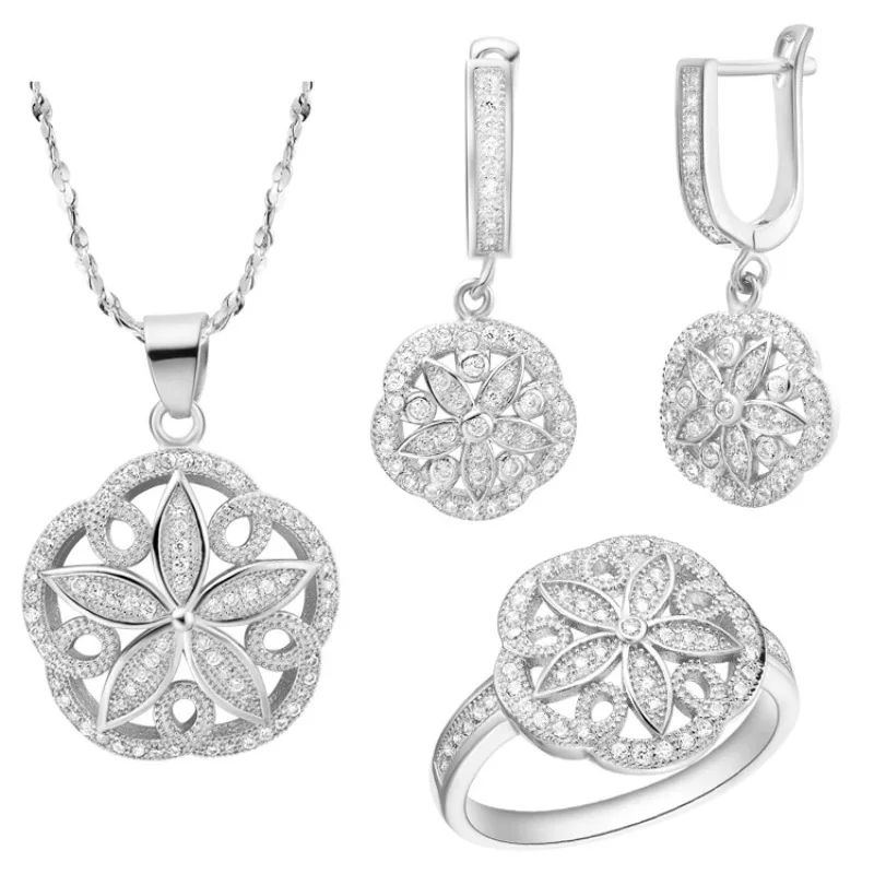 Hollow Out Flowers Silver Cubic Zirconia 925 Sterling Silver Wedding Accessories Cute Flowers Micro Pave Crystal Jewelry
Hollow Out Flowers Silver Cubic Zirconia 925 Sterling Silver Wedding Accessories Cute Flowers Micro Pave Crystal Jewelry