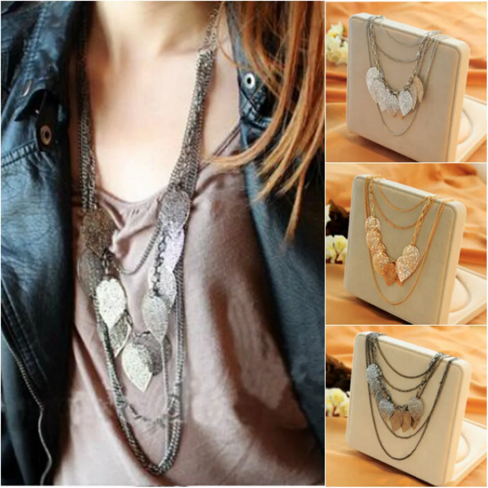 2016 Temperament individuality Bohemia stray leaves multilayer necklace pendant female glamour long Statement Bib sweater chain
2016 Temperament individuality Bohemia stray leaves multilayer necklace pendant female glamour long Statement Bib sweater chain