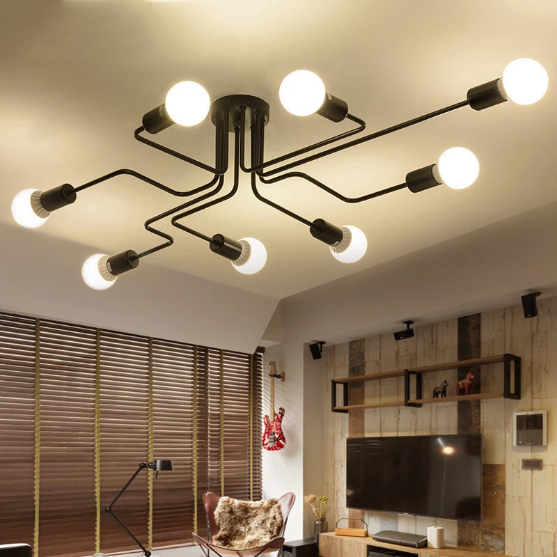 Black Iron Ceiling lights 4/6/8 heads Branching Chandelier 220V Modern restaurant loft Chandelier Light bar dining room light
Black Iron Ceiling lights 4/6/8 heads Branching Chandelier 220V Modern restaurant loft Chandelier Light bar dining room light
