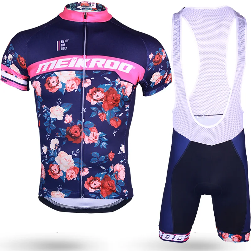 Original Meikroo Retro Rose pattern men's bib short sleeve cycling jersey sets flower style ropha ciclismo
Original Meikroo Retro Rose pattern men's bib short sleeve cycling jersey sets flower style ropha ciclismo