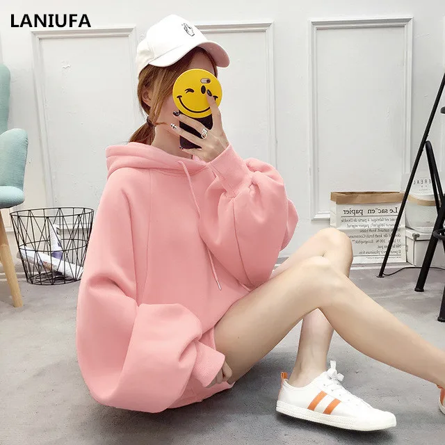 2019 New Social Harajuku Hoodies women Solid Color Hooded Tops women Sweatshirt Long sleeved Winter Autumn Thickening Coat mujer
2019 New Social Harajuku Hoodies women Solid Color Hooded Tops women Sweatshirt Long sleeved Winter Autumn Thickening Coat mujer