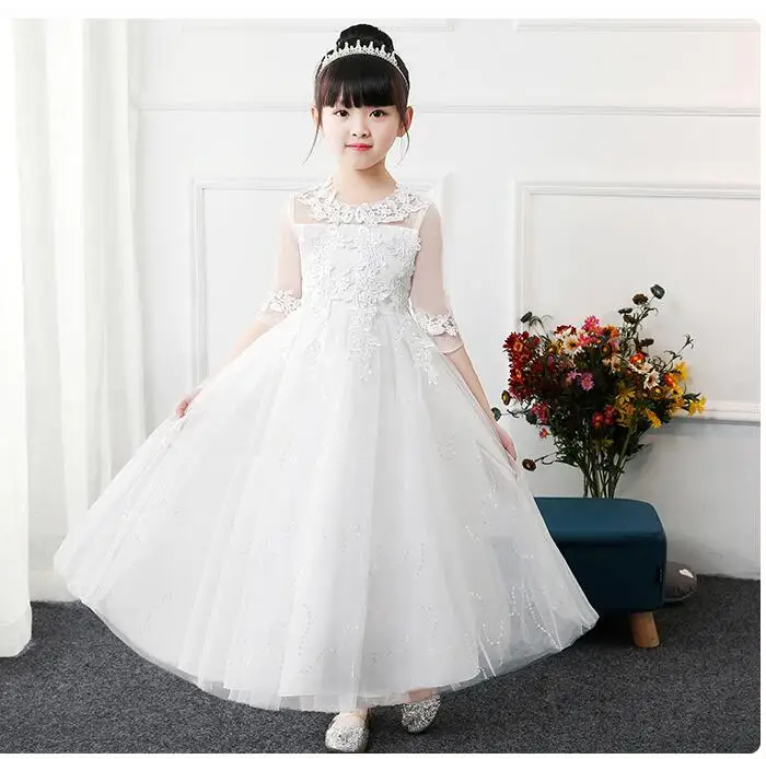 3-12Years Kids Dress for Girls Wedding Tulle Lace Long Girl Dress Elegant Princess Party Pageant Formal Gown for Teen Children
3-12Years Kids Dress for Girls Wedding Tulle Lace Long Girl Dress Elegant Princess Party Pageant Formal Gown for Teen Children