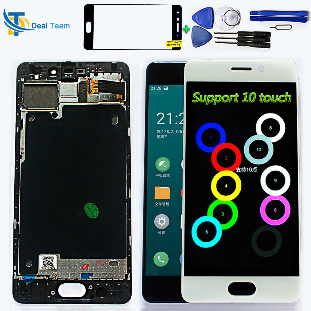 Deal Team Amoled Screen for Meizu Pro 7 pro7 LCD Display 5.2 inch Touch Screen Digitizer Assembly Frame With Free Tool Glassfilm
Deal Team Amoled Screen for Meizu Pro 7 pro7 LCD Display 5.2 inch Touch Screen Digitizer Assembly Frame With Free Tool Glassfilm