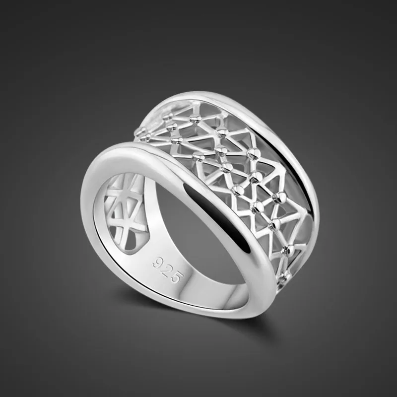 Real Silver Rings for Women Twisted Hollow Silver Ring Wedding Band Fashion Jewelry Anillos Gift Party foil Jewelry Gifts
Real Silver Rings for Women Twisted Hollow Silver Ring Wedding Band Fashion Jewelry Anillos Gift Party foil Jewelry Gifts