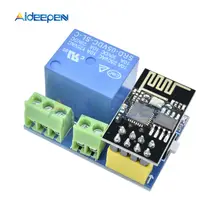 Esp8266 5 v 1ch módulo de relé ESP-01/01 s módulo wi-fi para arduino uno r3 mega2560 nano raspberry pi casa inteligente placa relé sem fio(China)