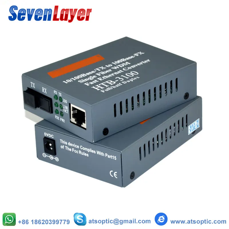 10/100M Media Converter HTB-3100 Optical Fiber Fiber Transceiver Single Fiber Converter 25km SC Single mode Single Fiber
10/100M Media Converter HTB-3100 Optical Fiber Fiber Transceiver Single Fiber Converter 25km SC Single mode Single Fiber