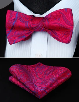 BP937RS Red Hot Pink Paisley Bowtie Men Silk Self Bow Tie handkerchief set 
BP937RS Red Hot Pink Paisley Bowtie Men Silk Self Bow Tie handkerchief set