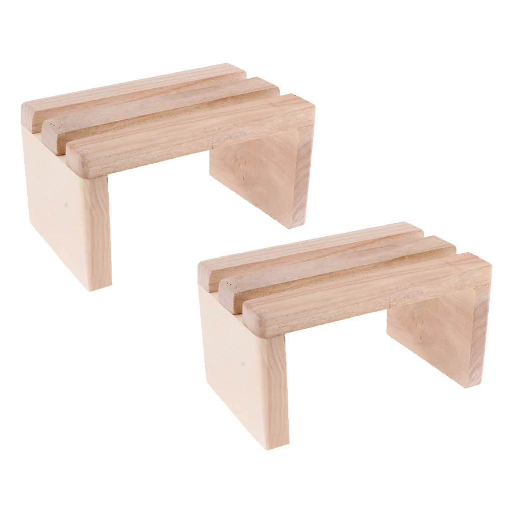 2PCs Wood Foot Step Stool Platform For Feet Spa Bath Barrel Bucket Toilet Seat Under Desk 2PCs Wood Foot Step Stool Platform For Feet Spa Bath Barrel Bucket Toilet Seat Under Desk