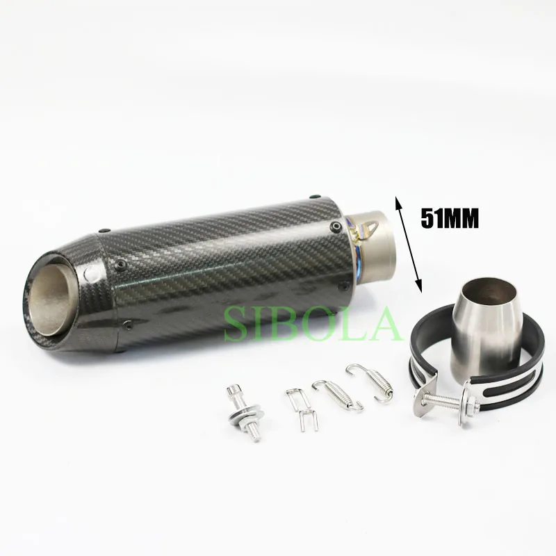 51mm 60mm Universal Motorcycle SC GP Project Exhaust Pipe Muffler Titanium Alloy Carbon Fiber Tube NMAX155 MSX125 ER6N Z800
51mm 60mm Universal Motorcycle SC GP Project Exhaust Pipe Muffler Titanium Alloy Carbon Fiber Tube NMAX155 MSX125 ER6N Z800
