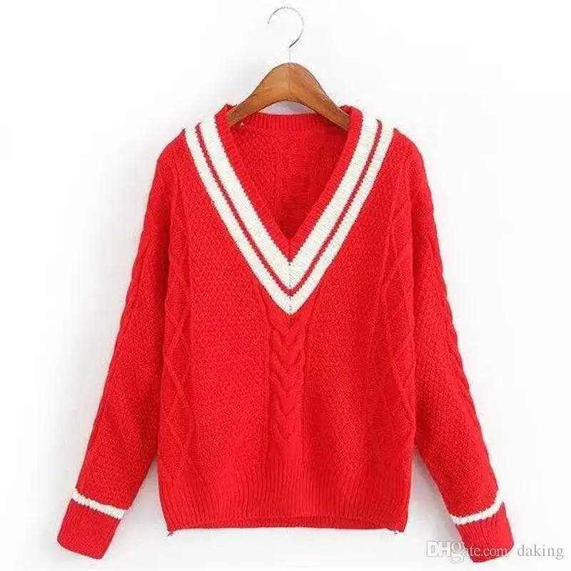 Japan Women Knit Sweater Spring Autumn Europe Fashion New trend Stripe V-Neck Slim Casual long Sleeve Twist Crochet Pullover
Japan Women Knit Sweater Spring Autumn Europe Fashion New trend Stripe V-Neck Slim Casual long Sleeve Twist Crochet Pullover