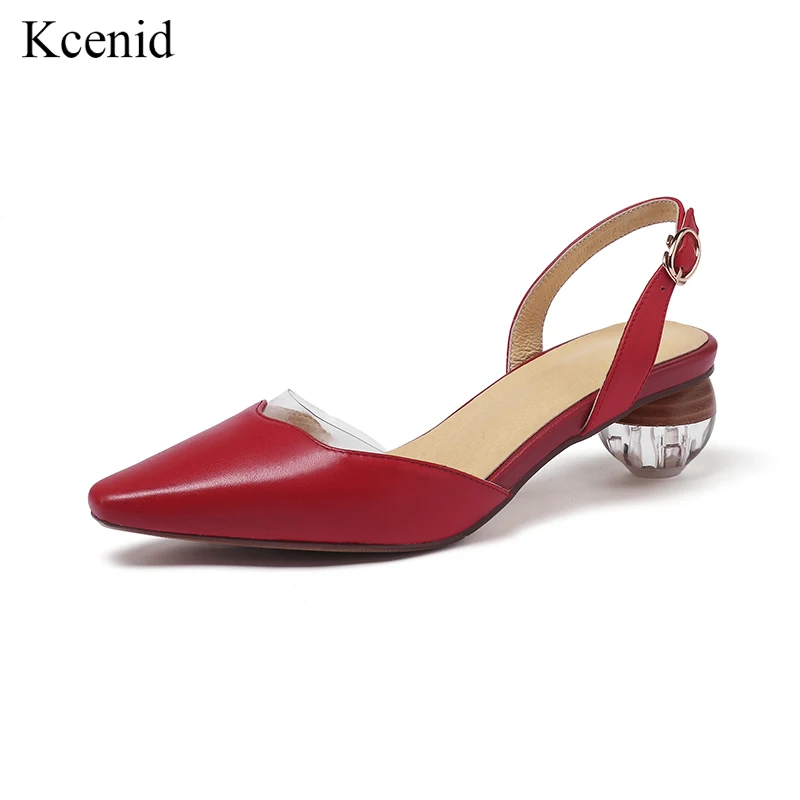 Kcenid Women shoes slingback summer lady sandals genuine leather footwear pointed toe elegant crystal heel party wedding shoes
Kcenid Women shoes slingback summer lady sandals genuine leather footwear pointed toe elegant crystal heel party wedding shoes