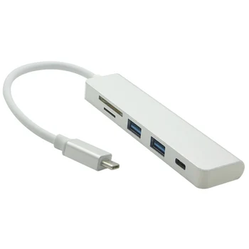 5 in 1 Combo USB C USB 3.1 Type C HUB with 2 USB 3.0 Ports SD TF Card Reader Type C PD Charging Adapter for Macbook Chromebook
5 in 1 Combo USB C USB 3.1 Type C HUB with 2 USB 3.0 Ports SD TF Card Reader Type C PD Charging Adapter for Macbook Chromebook