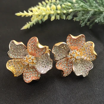 Lanyika Fashion Jewelry Vivid Blooming Petunia Ear Loops Micro Plated Banquet Wedding Earrings Romantic Bridal Daily Best Gift
Lanyika Fashion Jewelry Vivid Blooming Petunia Ear Loops Micro Plated Banquet Wedding Earrings Romantic Bridal Daily Best Gift
