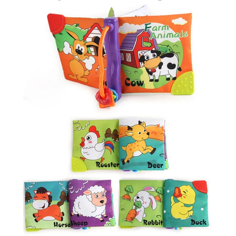 Kacakid Infant Early Education Cloth Book Animal Pattern Sound Books with BB Device Teether Design 2018
Kacakid Infant Early Education Cloth Book Animal Pattern Sound Books with BB Device Teether Design 2018