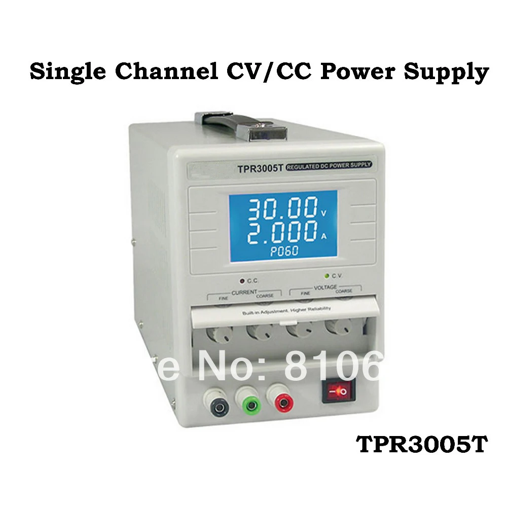 TPR3005T Single channel CV/CC DC regulated power supply in either Constant Voltage (CV) or Constant Current (CC) mode
TPR3005T Single channel CV/CC DC regulated power supply in either Constant Voltage (CV) or Constant Current (CC) mode