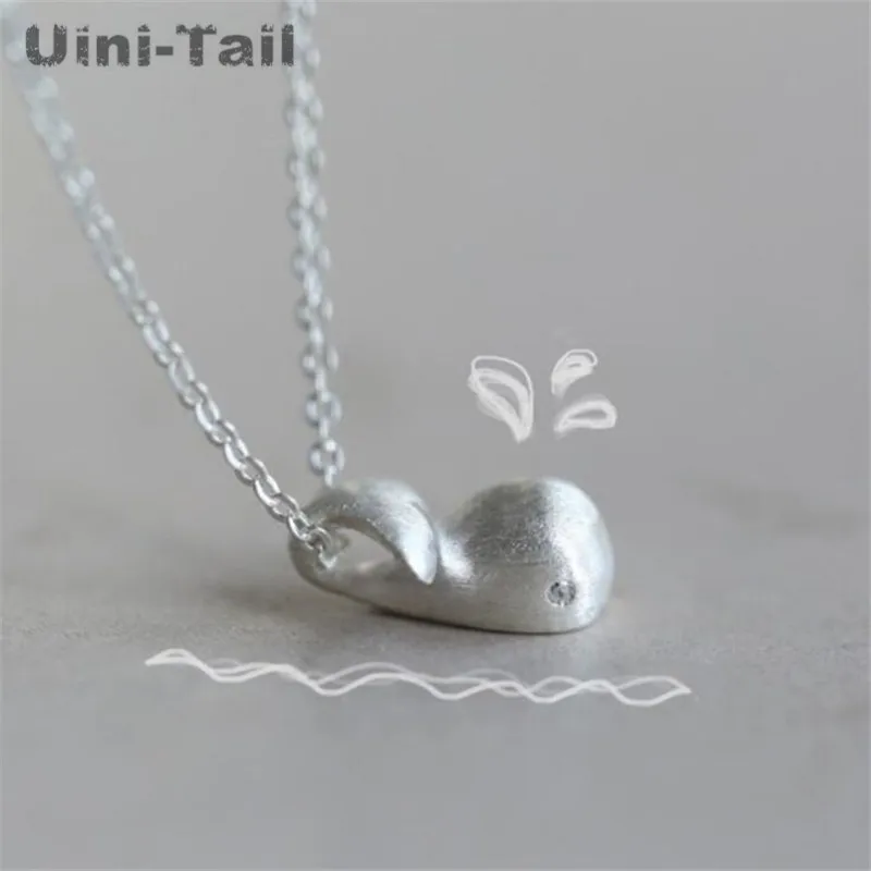 Uini-Tail new 925 sterling silver original cute fresh whale necklace Korean fashion tide flow small animal jewelry GN581
Uini-Tail new 925 sterling silver original cute fresh whale necklace Korean fashion tide flow small animal jewelry GN581