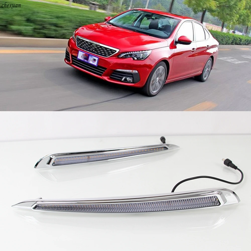 CSCSNL 1 set LED DRL Daytime Running Lights 12V ABS Fog Lamp Cover With turnning yellow signal Lamp For Peugeot 308 2016 2017
CSCSNL 1 set LED DRL Daytime Running Lights 12V ABS Fog Lamp Cover With turnning yellow signal Lamp For Peugeot 308 2016 2017