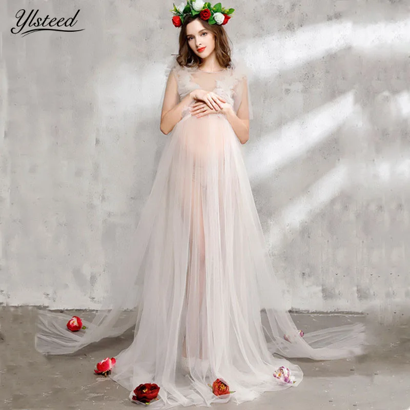 Maternity photography dress transparent mesh maternity dresses for photo shoot headband+ veil + rose + dress
Maternity photography dress transparent mesh maternity dresses for photo shoot headband+ veil + rose + dress