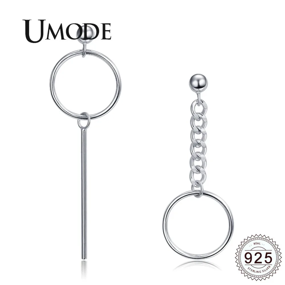 UMODE 925 Sterling Silver Women Long Drop Earrings Pendant Asymmetrical Circle Chain Link Earrings Jewelry Accessories ULE0249
UMODE 925 Sterling Silver Women Long Drop Earrings Pendant Asymmetrical Circle Chain Link Earrings Jewelry Accessories ULE0249