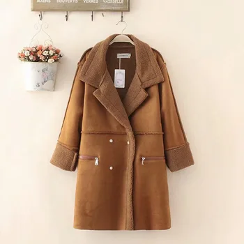 NXH Autumn Winter parkas Plus Size coat Women Lamb Suede overcoat Double Iron Button Mid-long Clothes
NXH Autumn Winter parkas Plus Size coat Women Lamb Suede overcoat Double Iron Button Mid-long Clothes